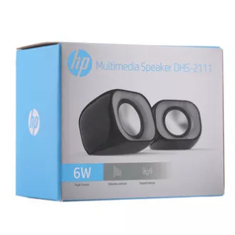 HP reproduktory DHS-2111, 2.0, 6W, čierne, regulácia hlasitosti, plastové