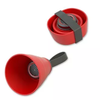 YZSY Bluetooth reproduktor SALI, 1.0, 3W, červený, regulácia hlasitosti, skládací, vode odolný, DOPRODEJ