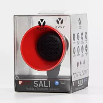 YZSY Bluetooth reproduktor SALI, 1.0, 3W, červený, regulácia hlasitosti, skládací, vode odolný, DOPRODEJ