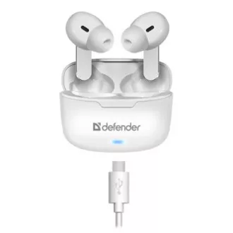 Defender Twins 903, slúchadlá s mikrofónom, bezdrôtová biela, špuntová, BT 5.0, TWS, nabíjacie puzdro typ bluetooth, DOPREDAJ Defender Twins 903, slúchadlá s mikrofónom, bezdrôtová biela, špuntová, BT 5.0, TWS, nabíjacie puzdro typ bluetooth, DOPREDAJ