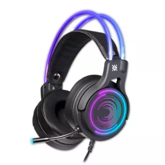Defender Cosmo Pro RGB herné sluchátka s mikrofónom, káblové, čierna, 7.1 (virtuálne), 50 mm meniče typ USB