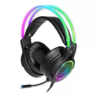 Defender Cosmo Pro RGB herné sluchátka s mikrofónom, káblové, čierna, 7.1 (virtuálne), 50 mm meniče typ USB