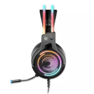 Defender Cosmo Pro RGB herné sluchátka s mikrofónom, káblové, čierna, 7.1 (virtuálne), 50 mm meniče typ USB