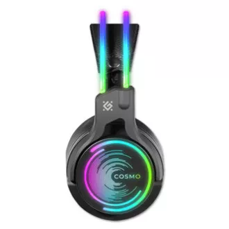 Defender Cosmo Pro RGB herné sluchátka s mikrofónom, káblové, čierna, 7.1 (virtuálne), 50 mm meniče typ USB