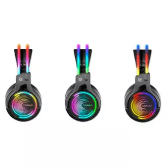 Defender Cosmo Pro RGB herné sluchátka s mikrofónom, káblové, čierna, 7.1 (virtuálne), 50 mm meniče typ USB