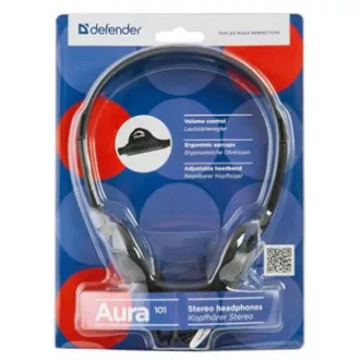 Defender Aura 101 sluchátka, káblové, čierna, otvorené, 3.5 mm jack