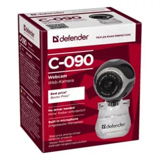Defender C-090 Web kamera, čierna 0.3 Mpix, USB 2.0, pre notebook/LCD