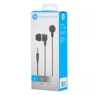 HP DHE-7000 sluchátka s mikrofónom, káblové, čierna, 2.0, špuntové typ 3.5 mm jack HP DHE-7000 sluchátka s mikrofónom, káblové, čierna, 2.0, špuntové typ 3.5 mm jack