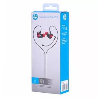 HP DHE-7002 sluchátka s mikrofónom, káblové, červená, 2.0, špuntové typ 3.5 mm jack, DOPREDAJ HP DHE-7002 sluchátka s mikrofónom, káblové, červená, 2.0, špuntové typ 3.5 mm jack, DOPREDAJ