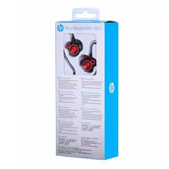 HP DHE-7002 sluchátka s mikrofónom, káblové, červená, 2.0, špuntové typ 3.5 mm jack, DOPREDAJ HP DHE-7002 sluchátka s mikrofónom, káblové, červená, 2.0, špuntové typ 3.5 mm jack, DOPREDAJ