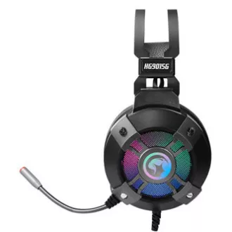Marvo HG9015G sluchátka s mikrofónom, káblové, čierna, 7.1 (virtuálne), USB