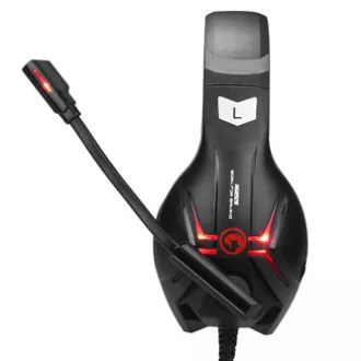 Marvo HG8928 sluchátka s mikrofónom, káblové, čierna, podsvietená typ 3.5 mm jack + rozdvojka