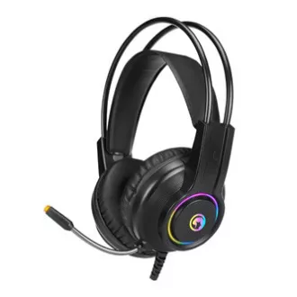 Marvo HG8935 sluchátka s mikrofónom, káblové, čierna, podsvietená, USB