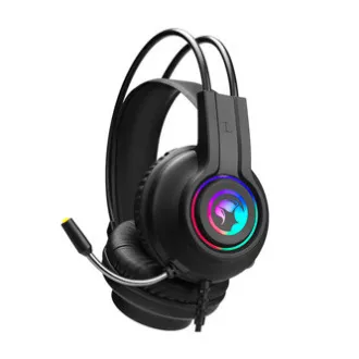 Marvo HG8935 sluchátka s mikrofónom, káblové, čierna, podsvietená, USB