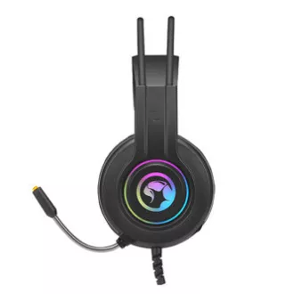 Marvo HG8935 sluchátka s mikrofónom, káblové, čierna, podsvietená, USB