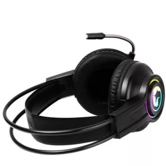 Marvo HG8935 sluchátka s mikrofónom, káblové, čierna, podsvietená, USB