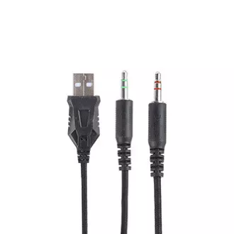 Marvo HG8958 sluchátka s mikrofónom, káblové, čierna, herná, 3.5 mm jack + rozdvojka + USB