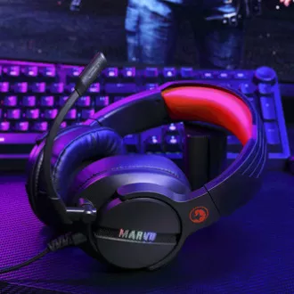 Marvo HG9065 sluchátka s mikrofónom, káblové, čierna, 7.1 (virtuálna), herná