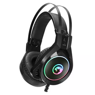 Marvo HG8901 sluchátka s mikrofónom, káblové, čierna, USB
