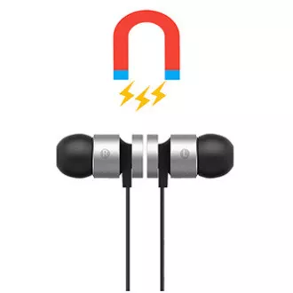 Powerton LIFE ARIVO Bezdrôtové bluetooth slúchadlá, čierno-strieborné