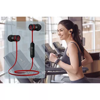 Powerton LIFE ARIVO Bezdrôtové bluetooth slúchadlá, čierno-červená