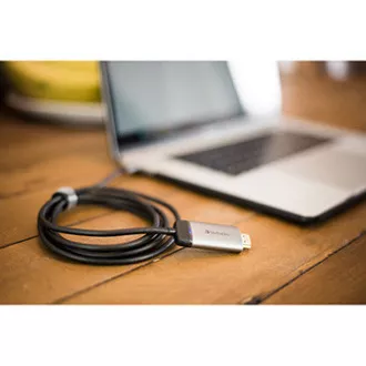 USB (3.1) húb 1-port, 49144, šedá, dĺžka kábla 1,5m, Verbatim, adaptér USB C na HDMI