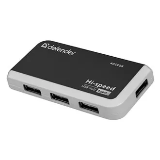 USB (2.0) húb 4-port, Quadro Infix, černo-šedá, Defender, LED indikátor, kompakt. USB (2.0) húb 4-port, Quadro Infix, černo-šedá, Defender, LED indikátor, kompakt.