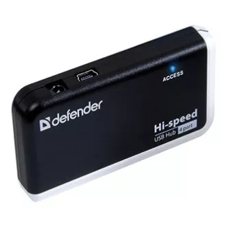 USB (2.0) húb 4-port, Quadro Infix, černo-šedá, Defender, LED indikátor, kompakt. USB (2.0) húb 4-port, Quadro Infix, černo-šedá, Defender, LED indikátor, kompakt.
