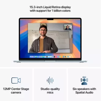 Apple MacBook Air 15,3" 2880x1864/10C M4/10C GPU/24GB/512GB_SSD/US/blankytná modrá (2025) US verzia klávesnice