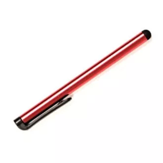 Dotykové pero, kapacitné, kov, červené, pre iPad a tablet