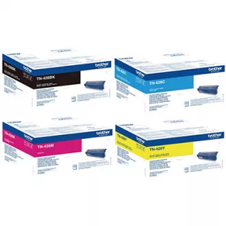 Toner Brother TN426BK, TN426C, TN426M, TN426Y, black + color (čierny + farebný)