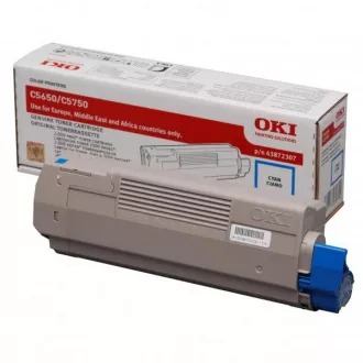 Toner Oki C5650 (43872307), cyan (azúrový)