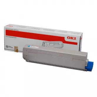 Toner Oki C822 (44844615), cyan (azúrový)