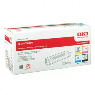 Toner Oki C8600 (43698501), black + color (čierny + farebný) Toner Oki C8600 (43698501), black + color (čierny + farebný)