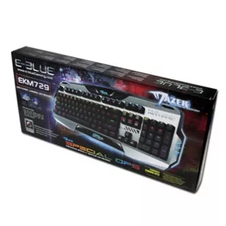 E-blue Mazer Mechanical 729 klávesnica káblová (USB) US, čierna mechanická