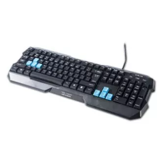 E-blue Polygon klávesnica káblová (USB) US, čierna, DOPRODEJ