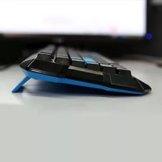 E-blue Polygon klávesnica káblová (USB) US, čierna, DOPRODEJ