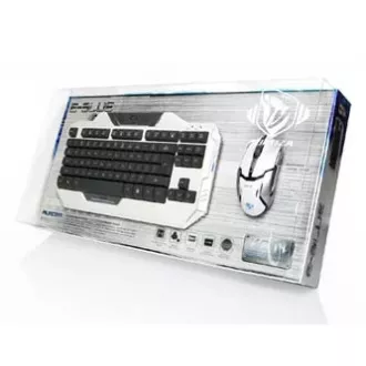 E-blue Auroza sada klávesnica káblová (USB) US, biela s optickou hráčskou myšou, herná E-blue Auroza sada klávesnica káblová (USB) US, biela s optickou hráčskou myšou, herná