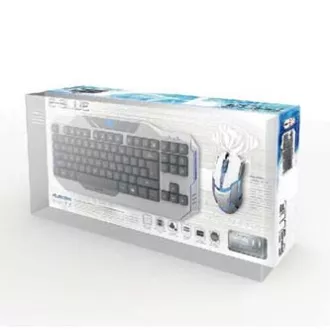 E-blue Auroza sada klávesnica káblová (USB) US, biela s optickou hráčskou myšou, herná E-blue Auroza sada klávesnica káblová (USB) US, biela s optickou hráčskou myšou, herná