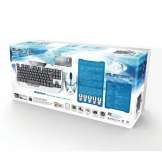 E-blue Auroza sada klávesnica káblová (USB) US, biela s optickou hráčskou myšou, herná E-blue Auroza sada klávesnica káblová (USB) US, biela s optickou hráčskou myšou, herná