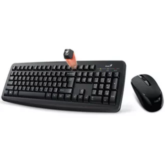 Genius Smart KM-8100 sada klávesnica bezdrôtová US, čierna s bezdrôtovou optickou myšou, AAA, klasická, 2.4 [Ghz]