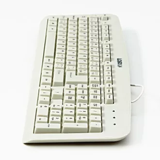 Logo Standard, klávesnica CZ/SK, klasická, drátová (USB), biela