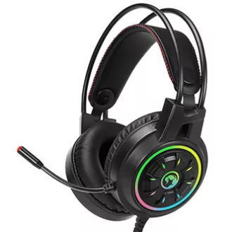 Marvo CM305 RGB sada klávesnica káblová (USB) CZ/SK, čierna s hernou myšou a sluchátkami, herná, membránová typ RGB podsvietená