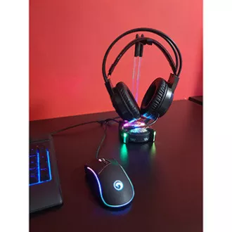 Marvo CM305 RGB sada klávesnica káblová (USB) CZ/SK, čierna s hernou myšou a sluchátkami, herná, membránová typ RGB podsvietená
