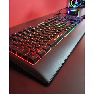 Marvo CM305 RGB sada klávesnica káblová (USB) US, čierna s hernou myšou a sluchátkami, herná, membránová typ RGB podsvietená Marvo CM305 RGB sada klávesnica káblová (USB) US, čierna s hernou myšou a sluchátkami, herná, membránová typ RGB podsvietená