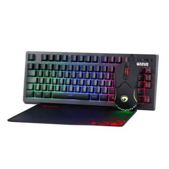 Marvo CM310 CZSK RGB sada klávesnica drátová (USB) CZ/SK, čierna s hernou myšou a podložkou, herná, membránová typ podsvietená, DO Marvo CM310 CZSK RGB sada klávesnica drátová (USB) CZ/SK, čierna s hernou myšou a podložkou, herná, membránová typ podsvietená, DO