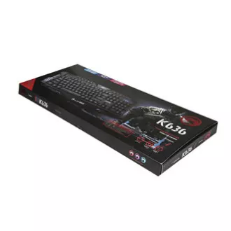 Marvo K636 klávesnica káblová (USB) US, čierna
