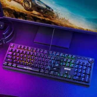 Marvo KG954 EN klávesnica káblová (USB) US, čierna mechanická