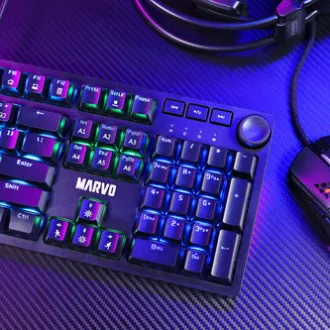 Marvo KG954 EN klávesnica káblová (USB) US, čierna mechanická