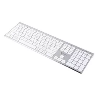 Powerton LIFE ULTRASLIM Klávesnica bezdrôtová CZ/SK, striebra